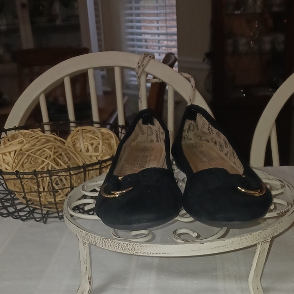 Harborsides Memory Foam Black Ballet Flats with Gold Hardware Size 7.5 - Picture 8 of 8